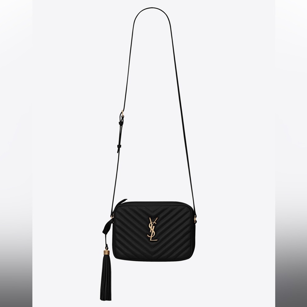 YSL Lou Camera Bag Quilted Leather. Sz. Small.